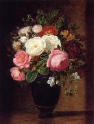 Floral, beautiful classical still life of flowers.039